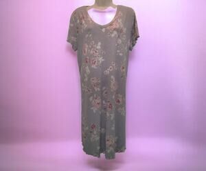 VTG Laura Ashley Floral Nightgown Dress L Cottagecore Romantic Prairie Soft Girl
